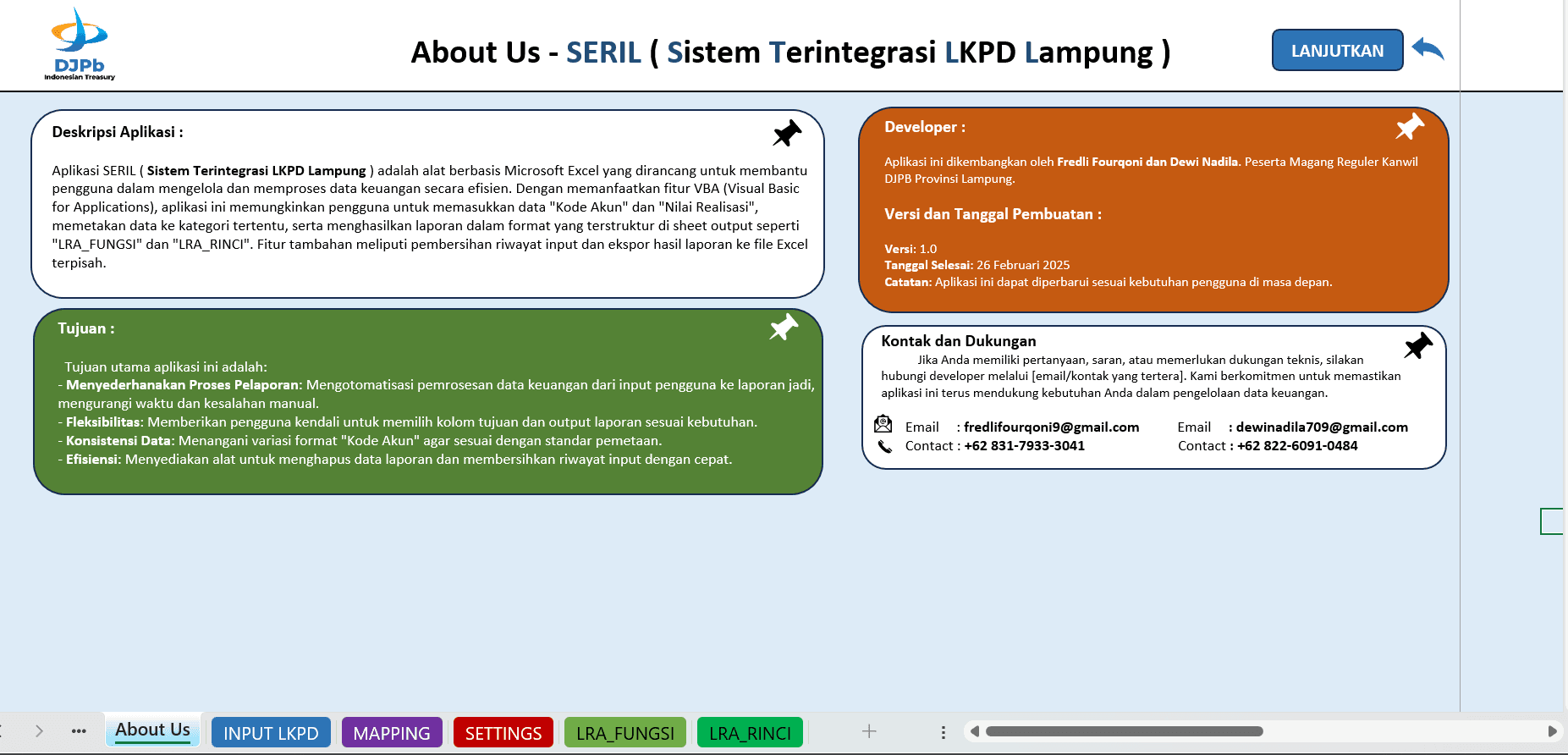 SERIL (Sistem Terintegrasi LKPD Lampung) - KEMENKEU (Project)