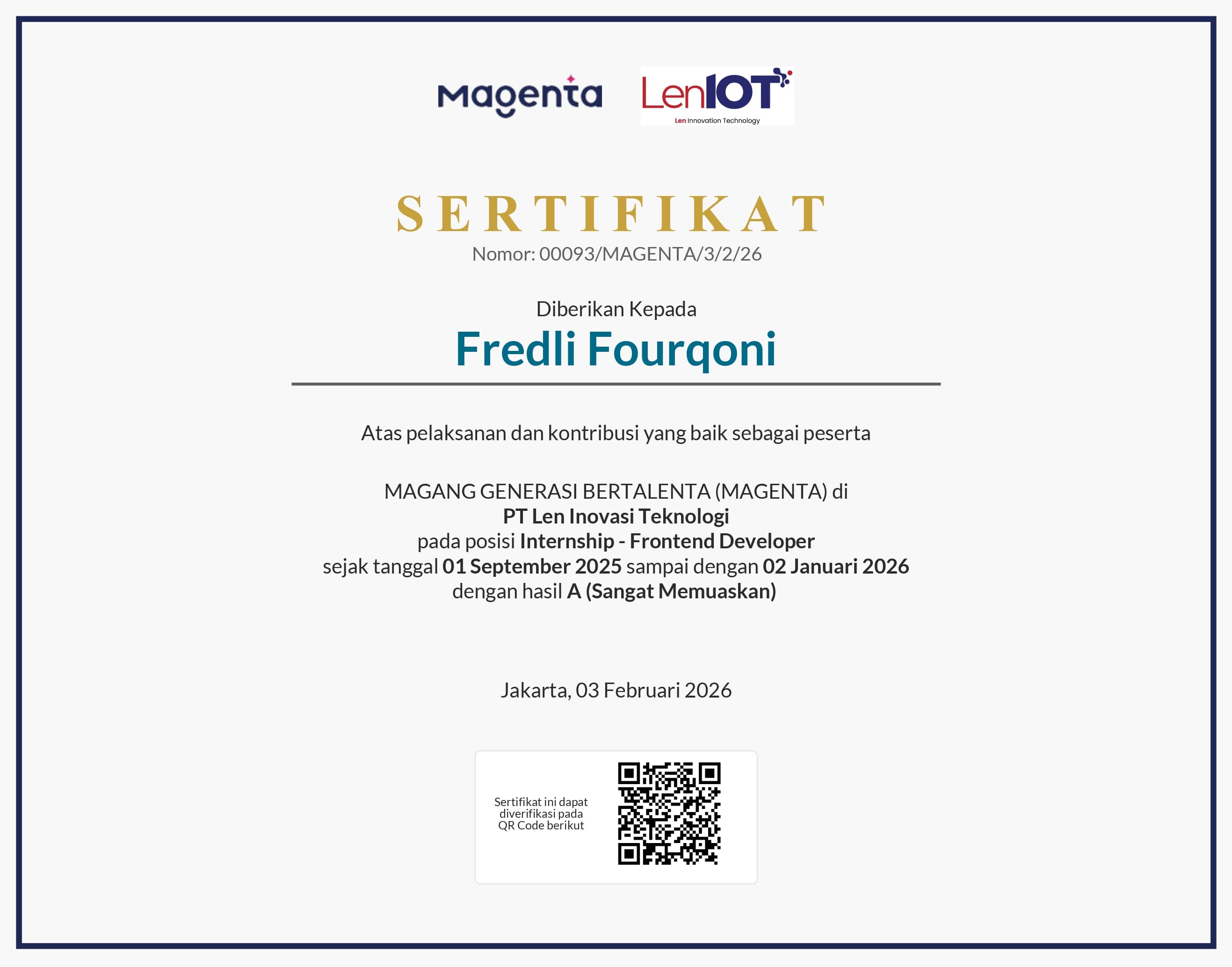 Certificate of Completion