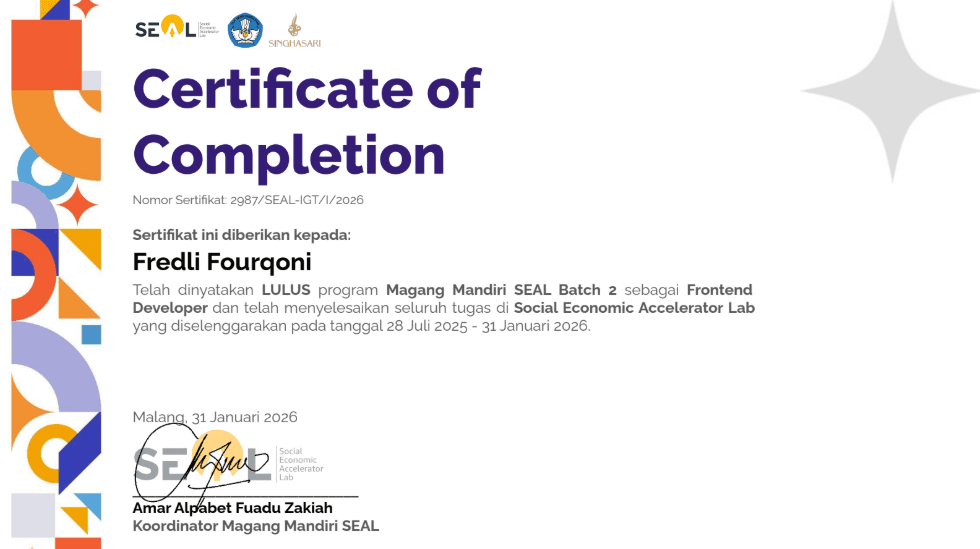 Certificate of Completion